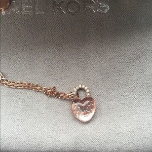 Michael Kors heart shaped pendant necklace